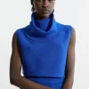 Polished Slinky Knit Turtleneck Top