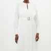 Ponte Georgette Jersey Midaxi Dress