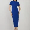Ponte Jersey Hardwear Detail Midi Dress