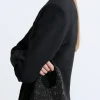 Premium Crystal Embellished Slouchy Bucket Bag