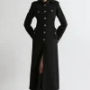 Premium Italian Manteco Wool Military Tailored Maxi Coat