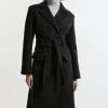 Premium Italian Manteco Wool Belted Tailored Midaxi Coat