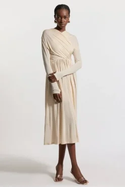 Premium Tencel Jersey Wrap Detail Midaxi Dress