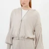 Premium Viscose Jersey And Satin Hoodie
