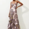 Printed Paisley Maxi Cotton Woven Sun Dress