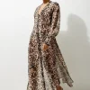 Printed Viscose Maxi Beach Dress