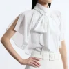 Pussy Bow Tie Woven Georgette Blouse