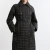 Quilted Belted Longline Trench Coat