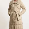 Quilted Belted Puffer Coat