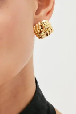 Quilted Stud Earrings