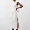 Satin Back Crepe Woven Maxi Dress
