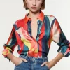 Satin Printed Woven Shirt