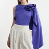 Scuba Drama Ruffle Rosette Top