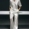 Sequin Collard Woven Tunic