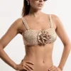 Sequin Cut Out Rosette Bikini Top