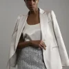 Sequin Metallic Boucle Belted Tailored Mini Skirt