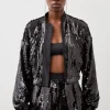 Sequin Woven Bomber Jacket