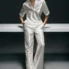 Sequin Woven Wide Leg Pants