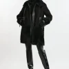 Shearling Longline Avaitor Coat