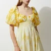 Silk Cotton Trailing Floral Mini Dress