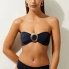 Slinky Bandeau Trim Detail Bikini Top
