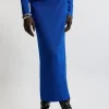 Slinky Drape Knit Column Skirt