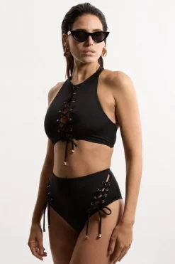 Slinky Tie Detail Bikini Top
