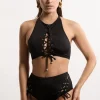 Slinky Tie Detail Cheeky Bikini Bottoms