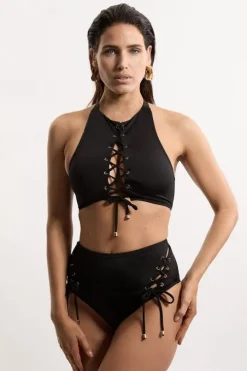 Slinky Tie Detail Cheeky Bikini Bottoms