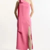 Soft Tailored Asymmetric Maxi Dress