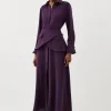 Soft Tailored Belted Maxi Shirt Dress