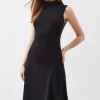 Soft Tailored High Low Midi Dress