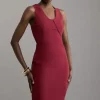 Soft Tailored Sleeveless Midi Dress