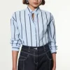 Stripe Cotton Oversize Tailored Essential Shirt