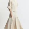 Structured Crepe Tailored Skirt Set