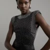 Studded Ponte Jersey Top