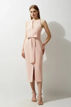 Tailored Bow Detail Midaxi Dress