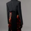 Tailored Corset Back Notch Neck Cropped Blazer