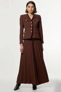 Tailored Crepe Blazer Jumpsuit