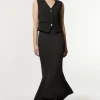 Tailored Fishtail Maxi Skirt