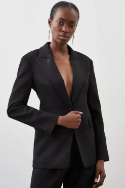 Tailored Premium Twill Single Breasted Contrast Detail Blazer & Waistcoat Set