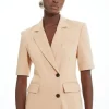 Tailored Short Sleeve Blazer Jacket