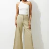 Tailored Techno Wide Leg Pants