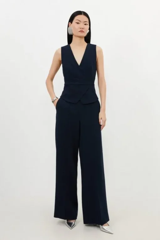 Tailored Wide Leg Pants
