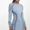 Tall Beaded And Embellished Ponte Jersey Mini Dress