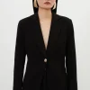 Tall Compact Stretch Single Breasted Tailored Blazer