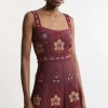 Tall Cotton Embroidered Strappy Woven Mini Dress