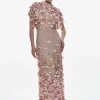 Tall Crystal Applique Angel Sleeve Woven Midaxi Dress