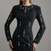 Tall Crystal Embellished Corset Detail Woven Mini Dress