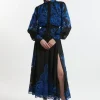 Tall Cut Work Embroidered Woven Maxi Dress